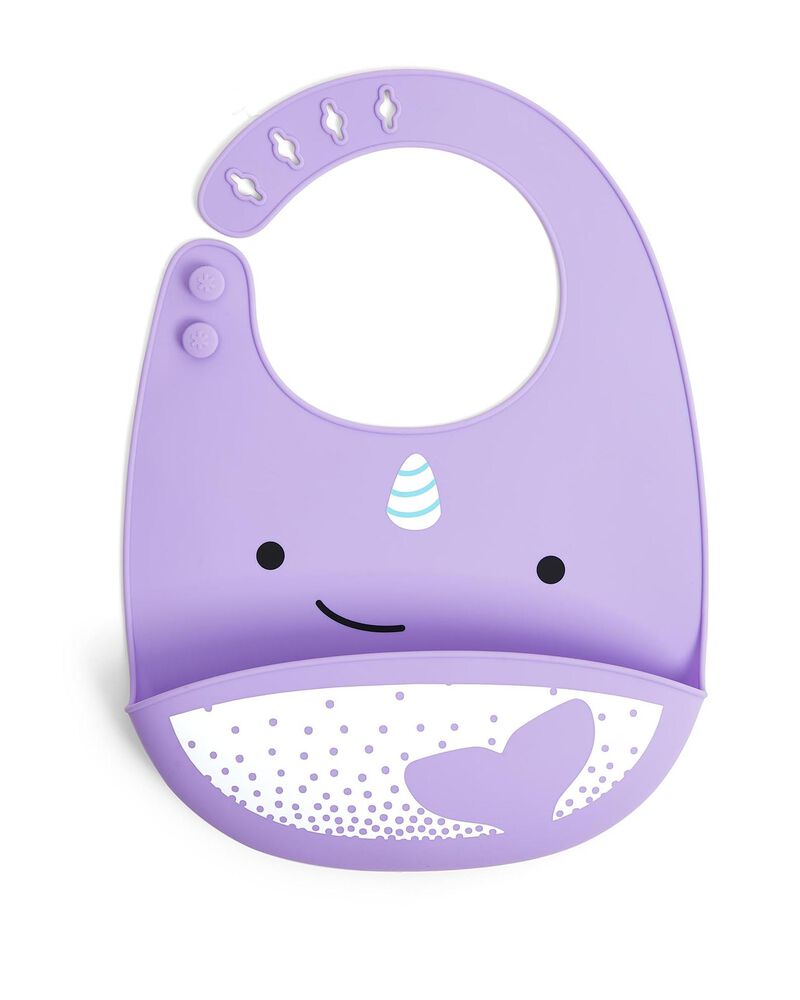Zoo Fold & Go Silicone Bib - Narwhal Zoo Fold & Go Silicone Bib - Narwhal