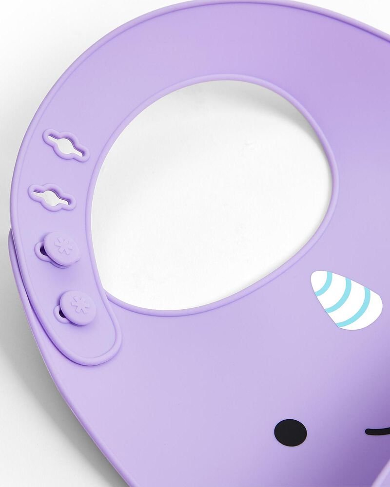 Zoo Fold & Go Silicone Bib - Narwhal Zoo Fold & Go Silicone Bib - Narwhal