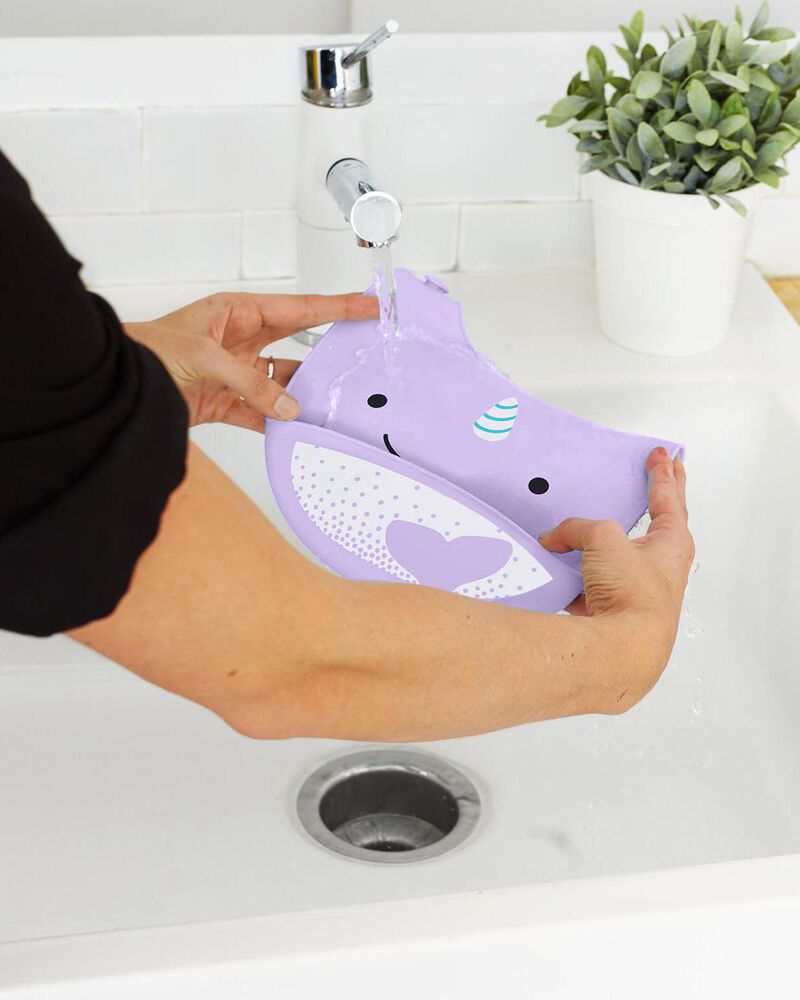 Zoo Fold & Go Silicone Bib - Narwhal Zoo Fold & Go Silicone Bib - Narwhal