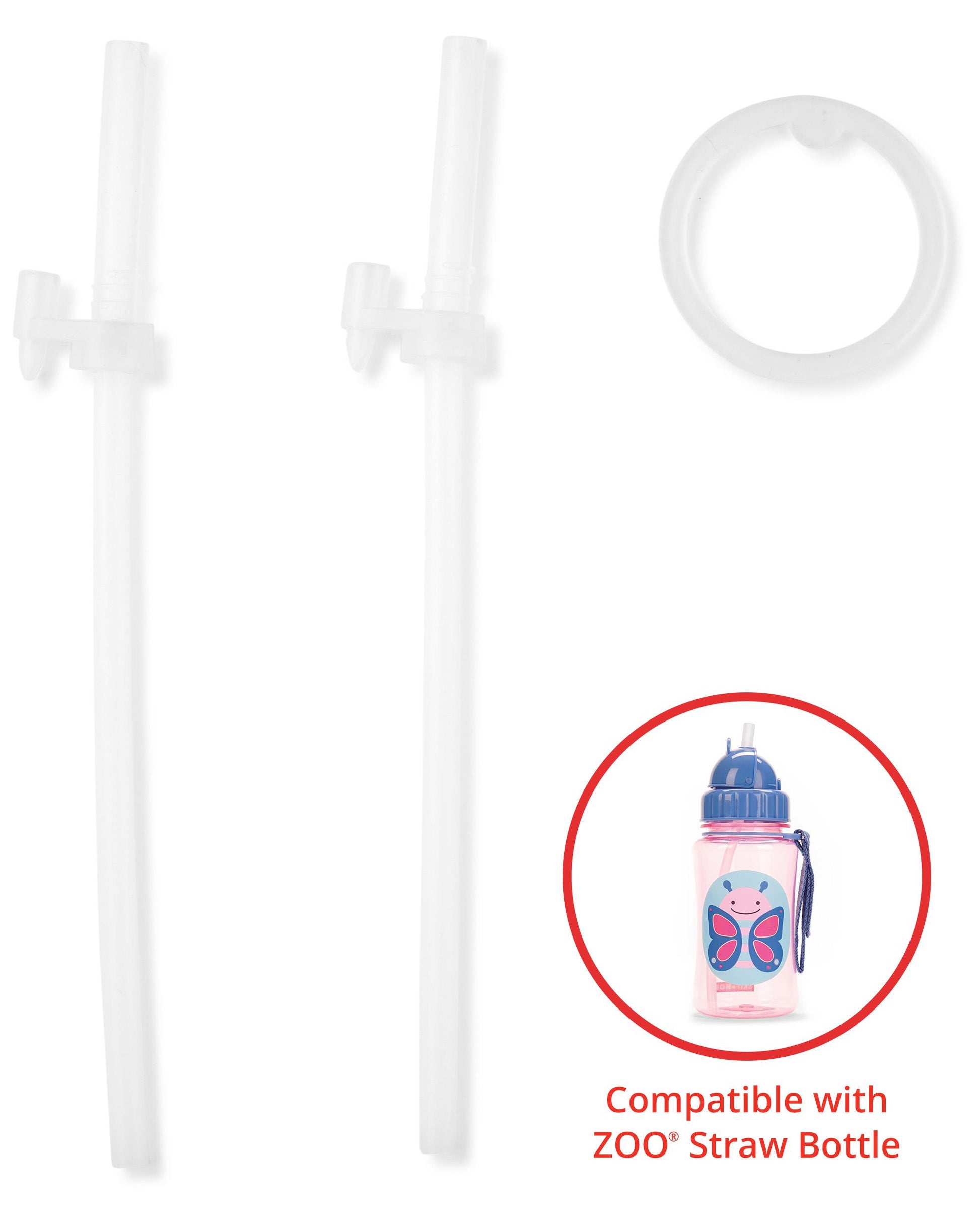 Skip Hop - Zoo Straw Bottle Extra Straws | 2 Pack Skip Hop - Zoo Straw Bottle Extra Straws | 2 Pack