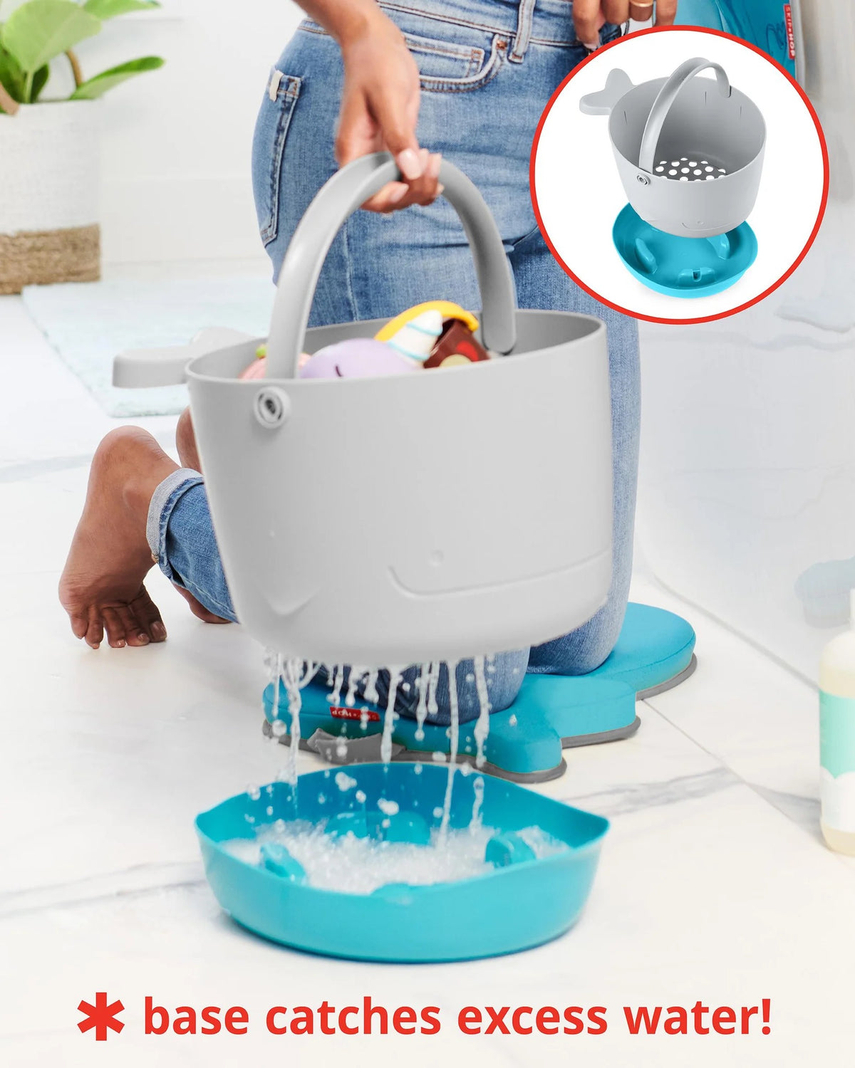 Skip Hop - Moby Stowaway Bath Toy Bucket Skip Hop - Moby Stowaway Bath Toy Bucket
