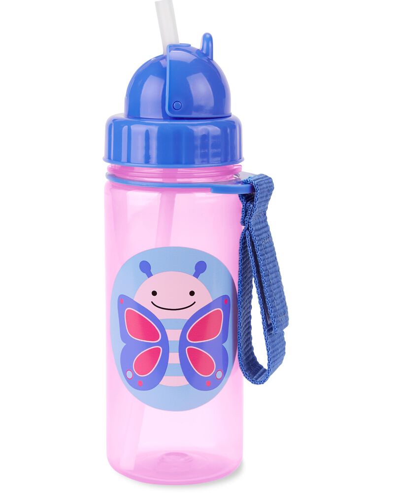 Zoo Straw Bottle Blossom - Butterfly - 384.5ml Zoo Straw Bottle Blossom - Butterfly - 384.5ml