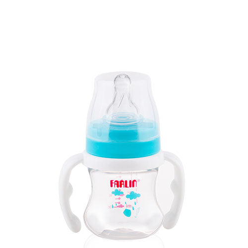 Farlin - PP Wide Neck Feeder 150ML With Handle Blue Farlin - PP Wide Neck Feeder 150ML With Handle Blue