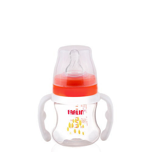 Farlin - PP Wide Neck Feeder 150ML With Handle Orange Farlin - PP Wide Neck Feeder 150ML With Handle Orange