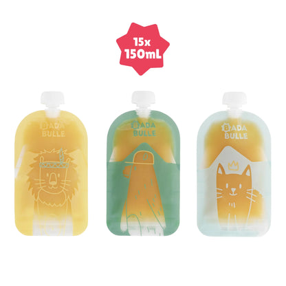 Babymoov - 15 Reusable food pouches | 150ml