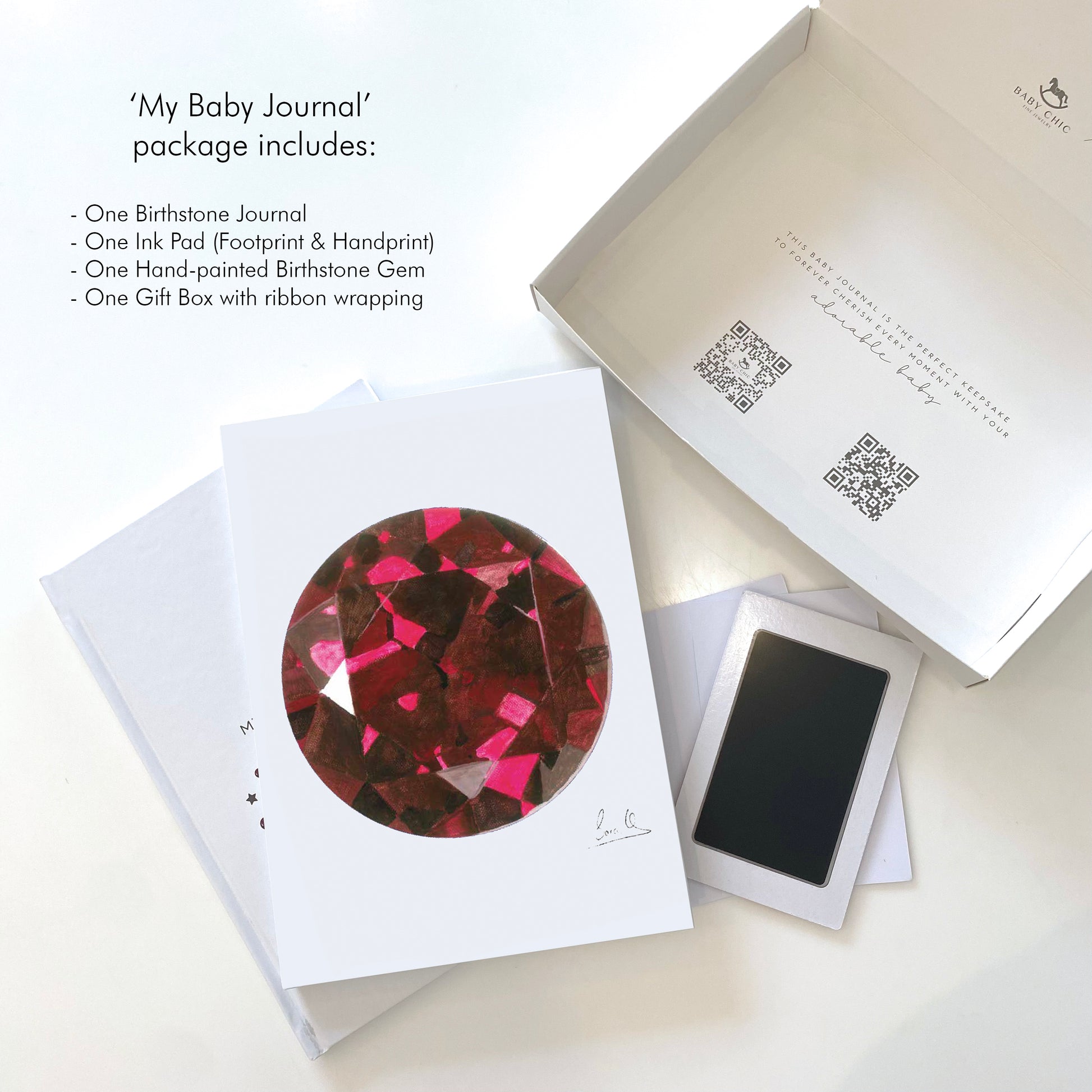 Birthstone Memory Book - January- The Garnet