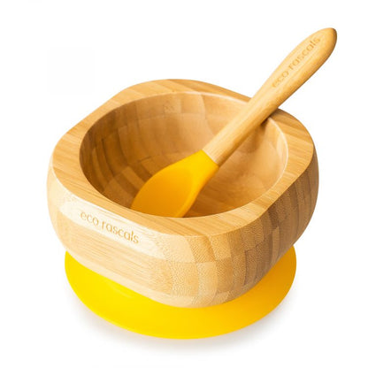 Eco Rascals - Bamboo Suction Bowl With Spoons - BambiniJO | Buy Online | Jordan