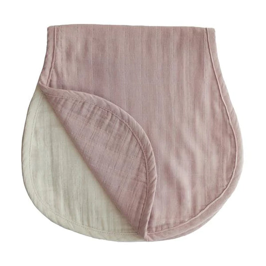 MUSHIE - Muslin Burp Cloth Organic Cotton 2-Pack (Blush/Fog) - BambiniJO | Buy Online | Jordan
