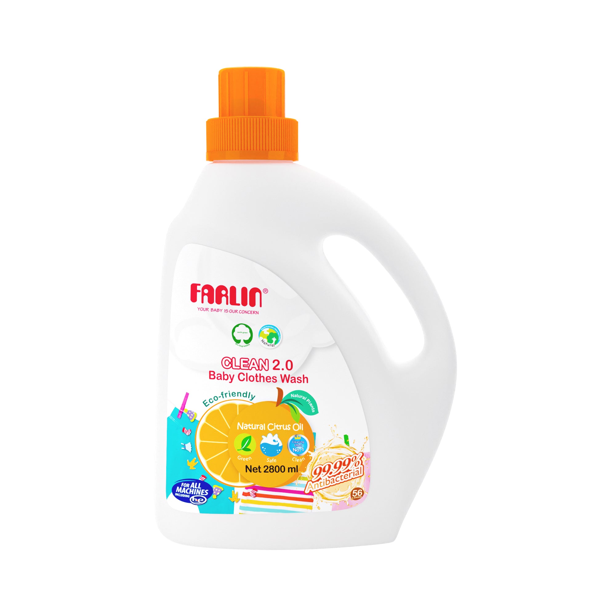 Farlin - Citrus Baby Clothes Wash 2800ml - BambiniJO | Buy Online | Jordan