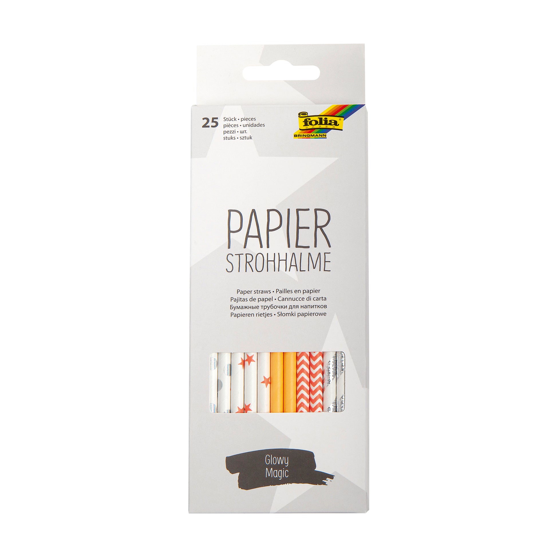 FOLIA PAPER STRAWS COLORED 25 pcs FOLIA PAPER STRAWS COLORED 25 pcs