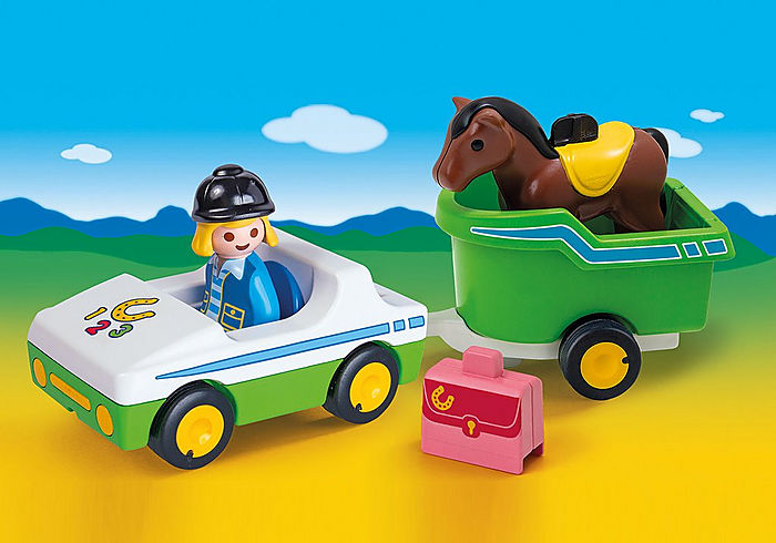 CAR WITH HORSE TRAILER CAR WITH HORSE TRAILER