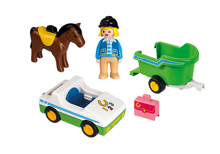 CAR WITH HORSE TRAILER CAR WITH HORSE TRAILER