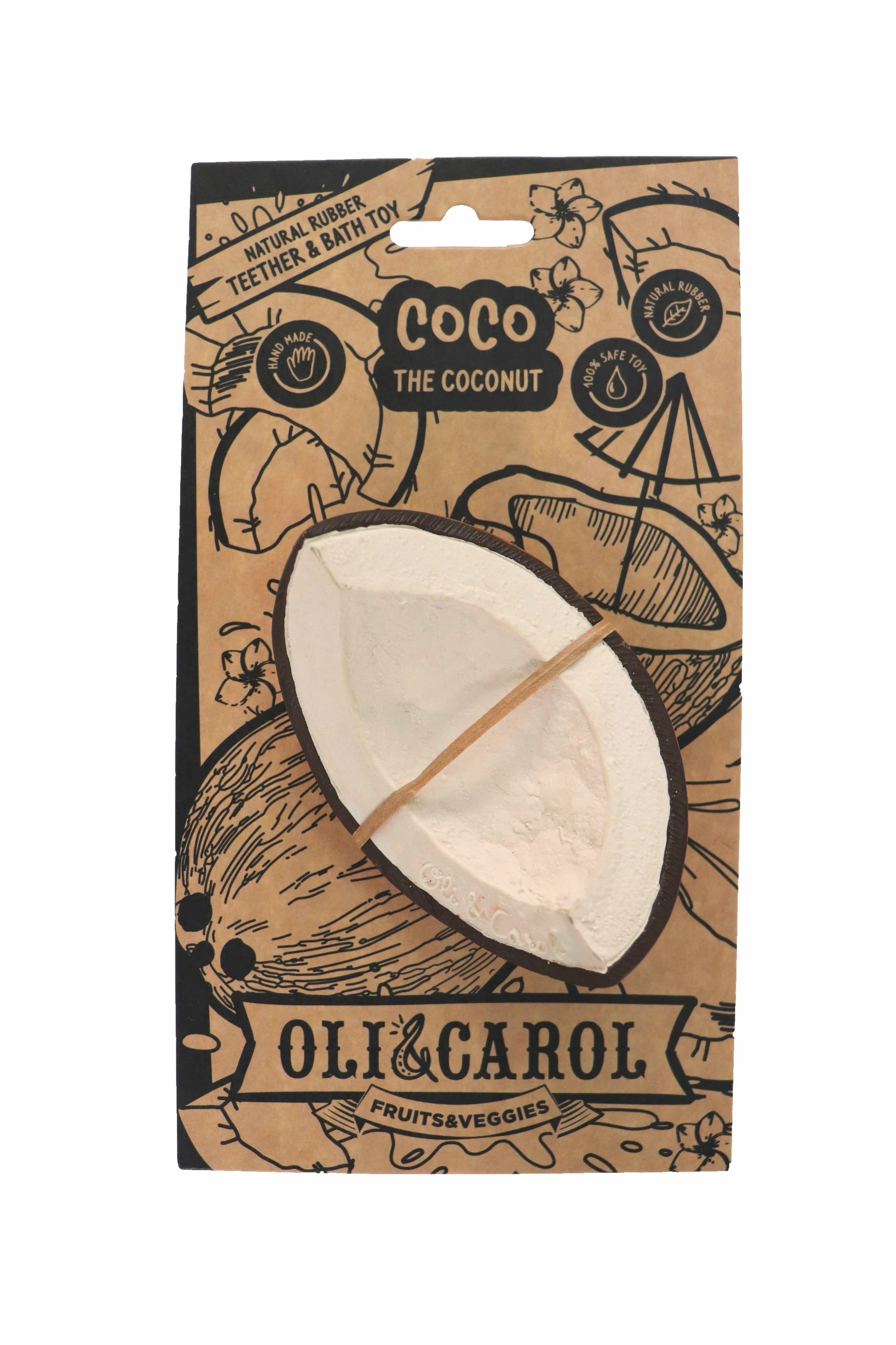 OLI & CAROL - Coco the Coconut - Teether & Bath Toy OLI & CAROL - Coco the Coconut - Teether & Bath Toy