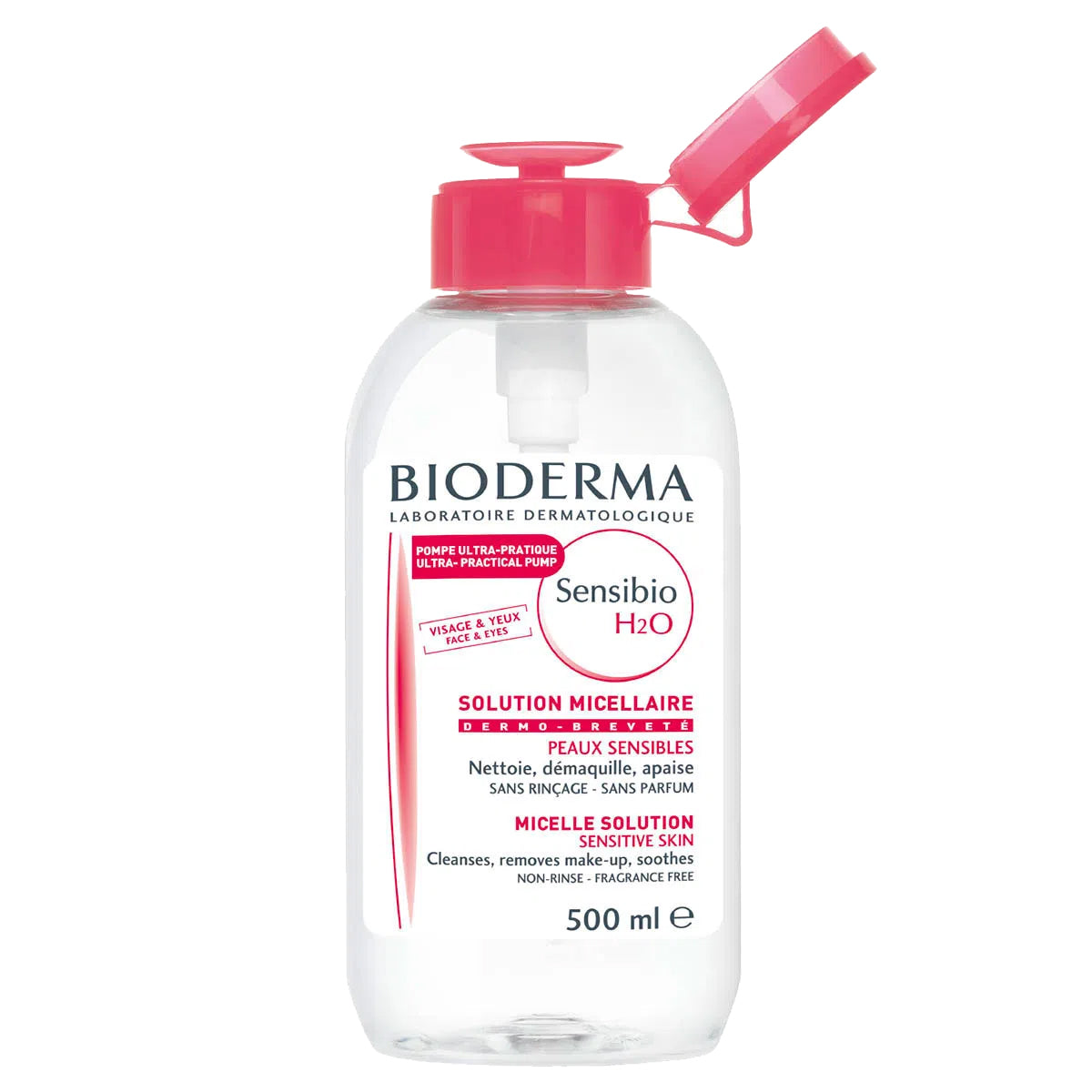 Bioderma - SENSIBIO H2O 500ml PUMP | Makeup remover and face cleansing for sensitive skin - BambiniJO | Buy Online | Jordan