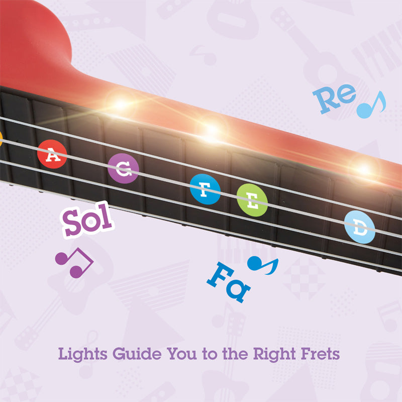 Hape - Learn with Lights Ukulele | Red Hape - Learn with Lights Ukulele | Red