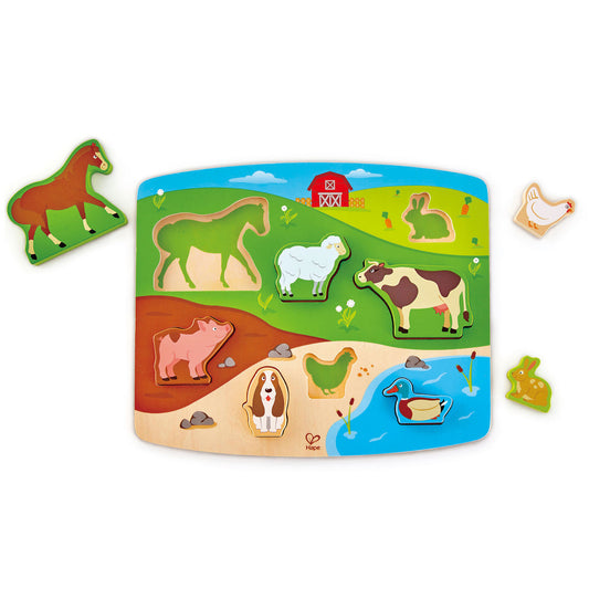 Hape - Farm Animal Puzzle & Play - BambiniJO | Buy Online | Jordan