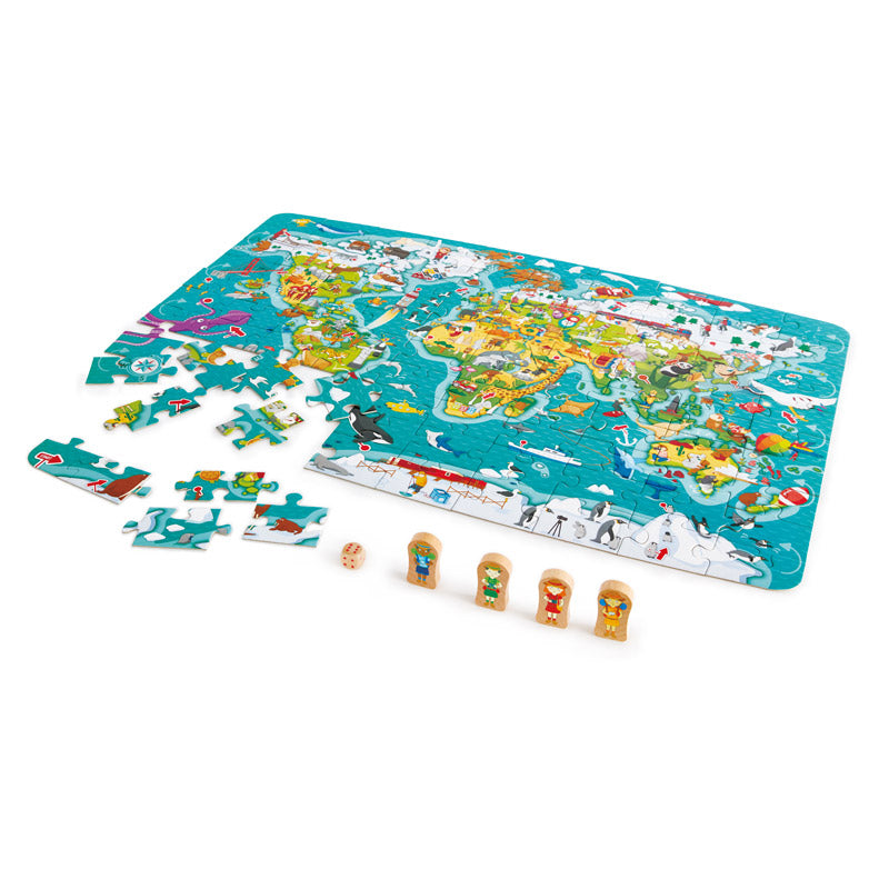 Hape - 2-in-1 World Tour Puzzle & Game Hape - 2-in-1 World Tour Puzzle & Game