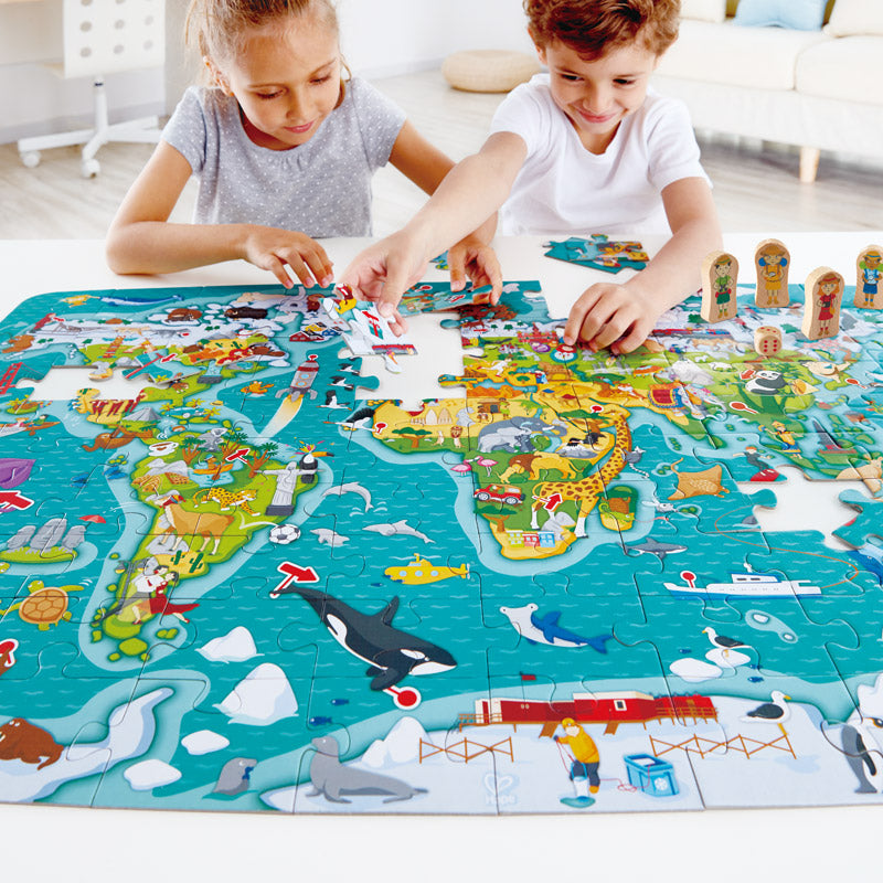 Hape - 2-in-1 World Tour Puzzle & Game Hape - 2-in-1 World Tour Puzzle & Game