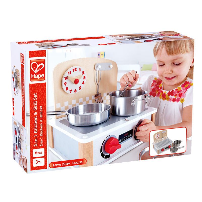 Hape - 2-in-1 Kitchen & Grill Set Hape - 2-in-1 Kitchen & Grill Set