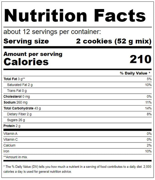 Chocolate Chip Cookie Mix 623g - GLUTEN FREE — BambiniJO Jordan