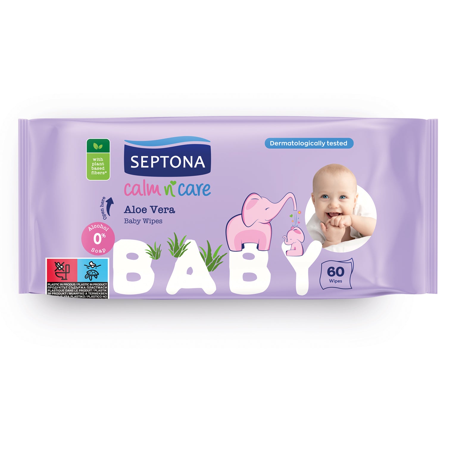 Septona Baby Wipes Aloe Vera 60 pcs Septona Baby Wipes Aloe Vera 60 pcs