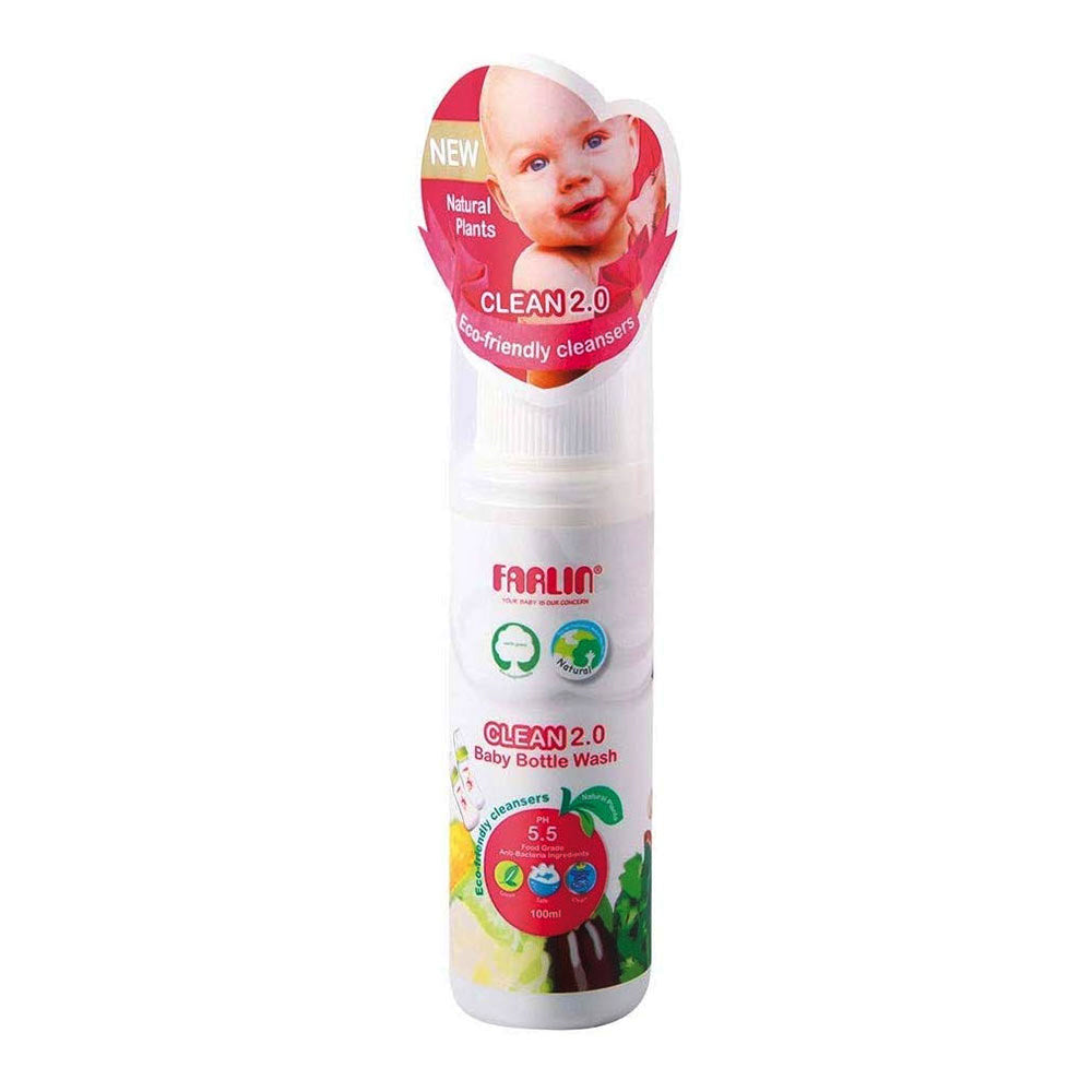 Farlin - Natural Baby Bottle Wash Spray 100ml - On The GO - BambiniJO | Buy Online | Jordan
