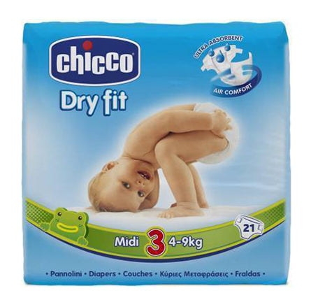 Chicco DRY FIT ADVANCED Size 3 MIDI 4-9 KG, 21/Pack - BambiniJO