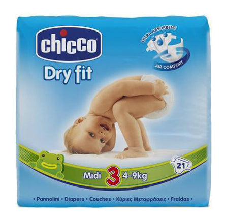 Chicco DRY FIT ADVANCED Size 3 MIDI 4-9 KG, 21/Pack — BambiniJO Jordan