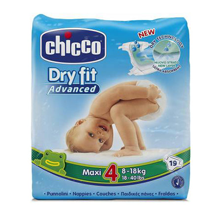 Chicco DRY FIT ADVANCED Size 4 MIXI 8-18 KG, 19/Pack - BambiniJO