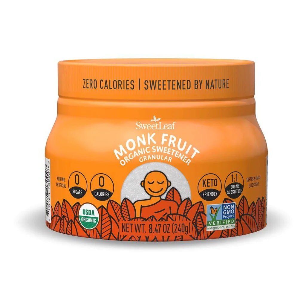 Organic Monk Fruit Sweetener Canister 240g Organic Monk Fruit Sweetener Canister 240g
