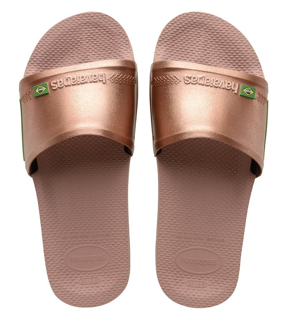 Havaianas - Slide Brasil Rose/Gloden Blush Havaianas - Slide Brasil Rose/Gloden Blush