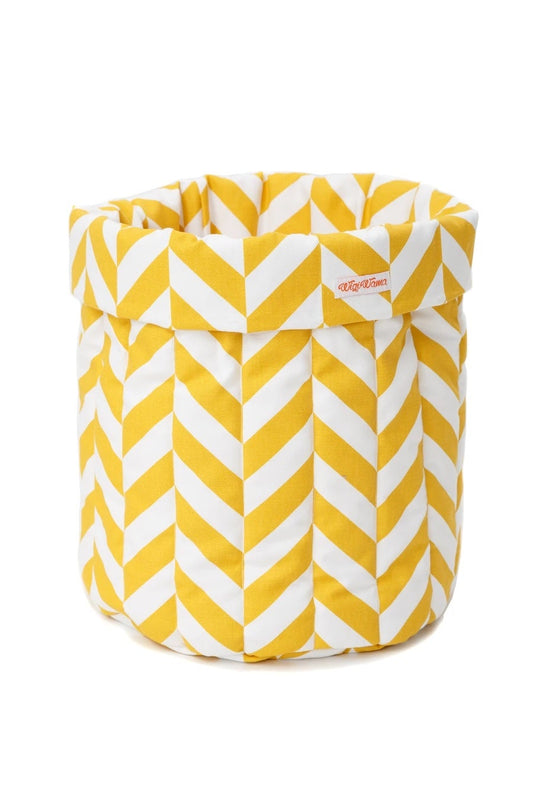 Wigiwama - Herringbone Big Toy Bag Mustard - BambiniJO | Buy Online | Jordan