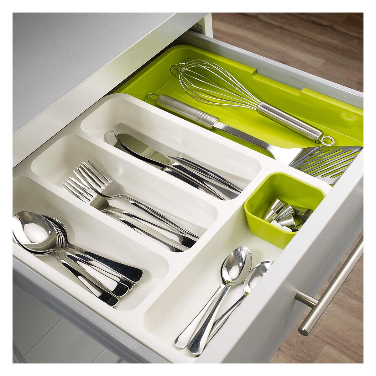 Joseph Joseph- DrawerStore™ Expandable Cutlery Tray | Green Joseph Joseph- DrawerStore™ Expandable Cutlery Tray | Green