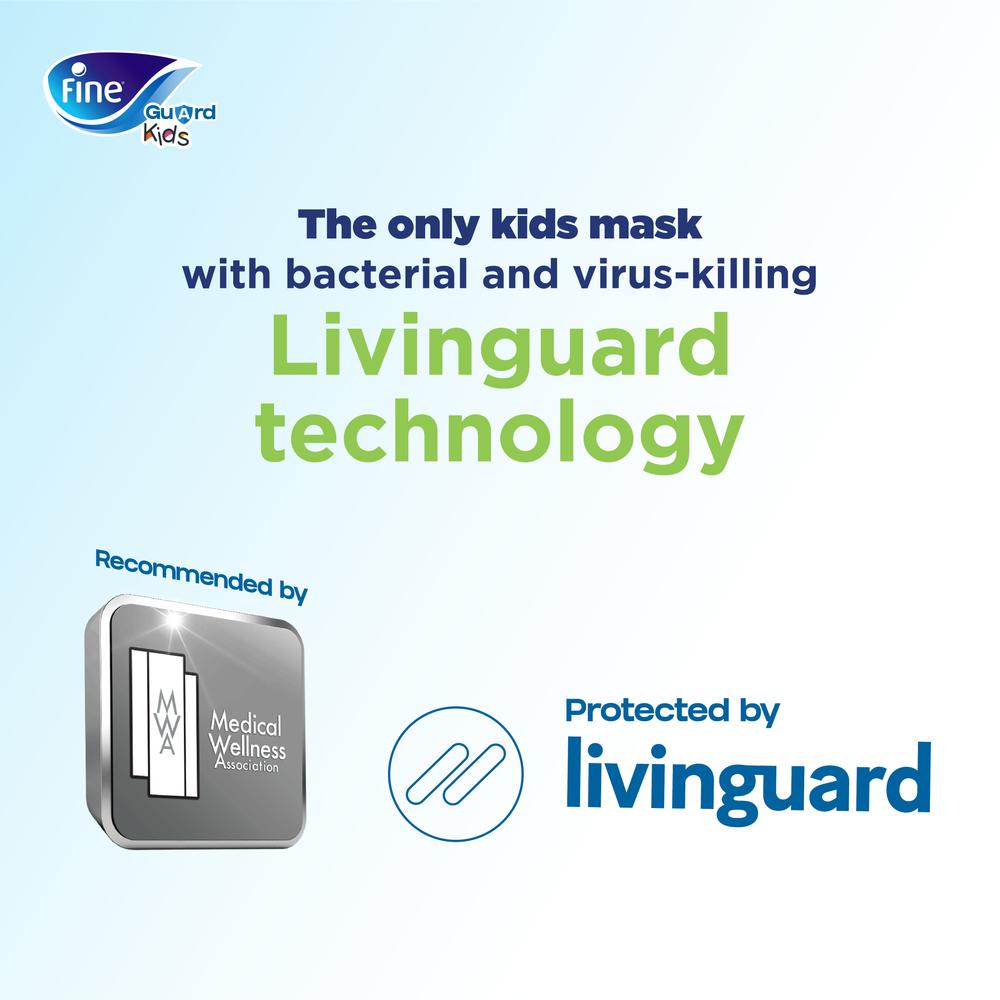 Fine Guard Reusable Kids Face Mask With Livinguard Technology, Fine Guard Reusable Kids Face Mask With Livinguard Technology,