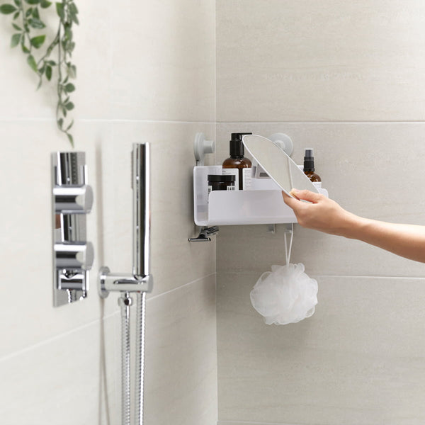 Joseph Joseph - EasyStore™ Compact Shower Shelf with Adjustable Mirror