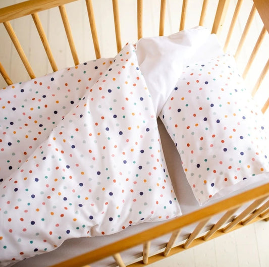 Organic Baby Duvet Cover Set - Double Sided | Dots | 100X150cm - BambiniJO | Buy Online | Jordan