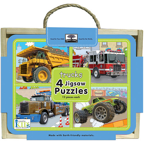 iKids - Innovative Kids 4 Jigsaw Puzzels trucks - BambiniJO