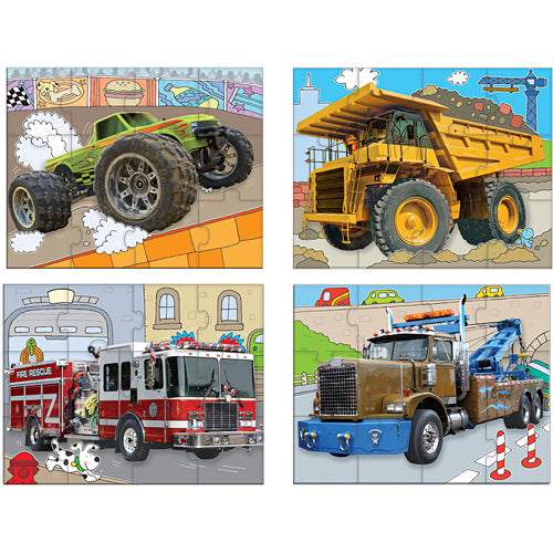 iKids - Innovative Kids 4 Jigsaw Puzzels trucks iKids - Innovative Kids 4 Jigsaw Puzzels trucks