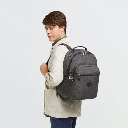 SEOUL Large backpack with Laptop Protection Black Peppery — BambiniJO Jordan