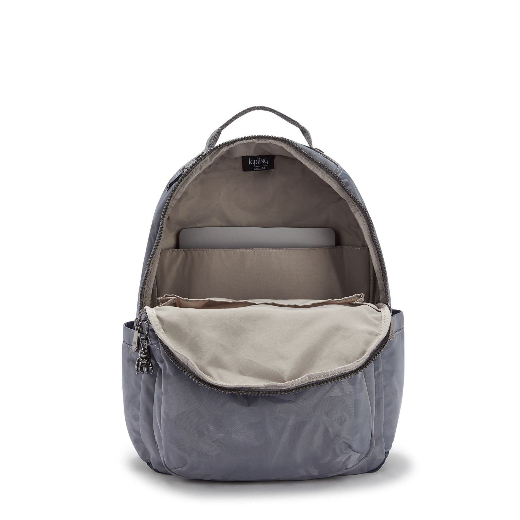 SEOUL Large backpack with Laptop Protection Grey Camo Jacquard SEOUL Large backpack with Laptop Protection Grey Camo Jacquard