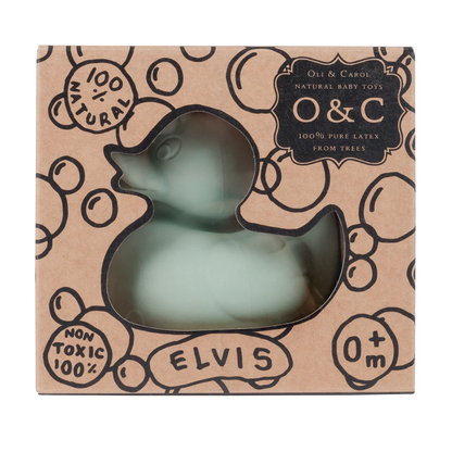 OLI & CAROL - Elvis the Duck Mint - Teether & Bath Toy - BambiniJO | Buy Online | Jordan