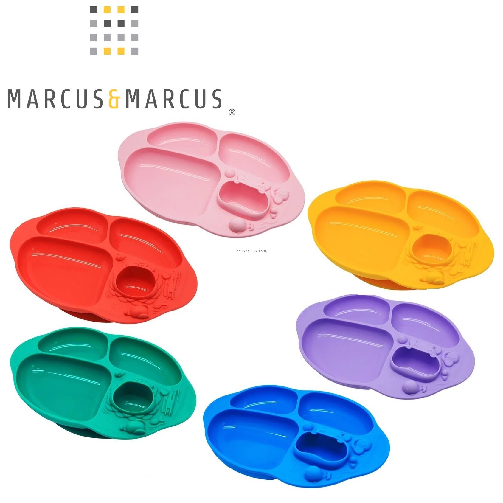 Silicone Yummy Dips Suction Divided Plate | 18M+ Silicone Yummy Dips Suction Divided Plate | 18M+