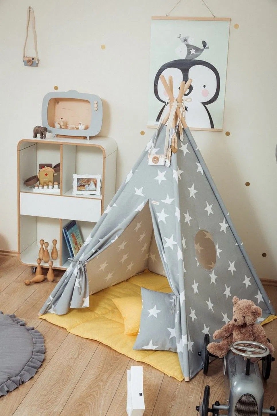 Wigiwama - Big Stars Teepee | Yellow Mat Wigiwama - Big Stars Teepee | Yellow Mat