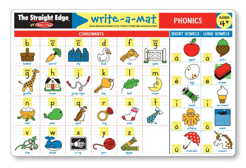 Melissa & Doug PHONICS WRITE-A-MAT (BUNDLE OF 6) Melissa & Doug PHONICS WRITE-A-MAT (BUNDLE OF 6)