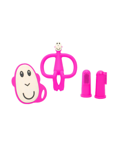 Matchstick Monkey - Pink teething Starter Kit
