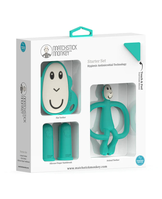 Matchstick Monkey - Green teething Starter Kit