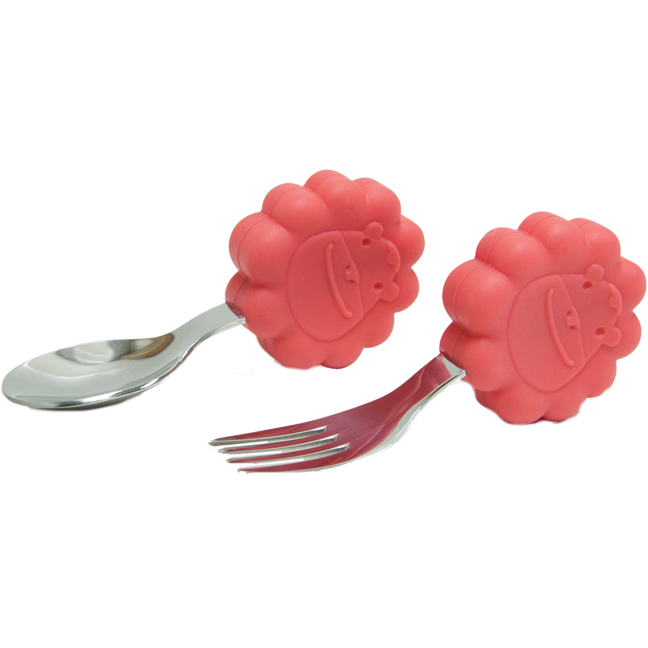 Silicone Palm Grasp Spoon & Fork Set | 18M+ Silicone Palm Grasp Spoon & Fork Set | 18M+