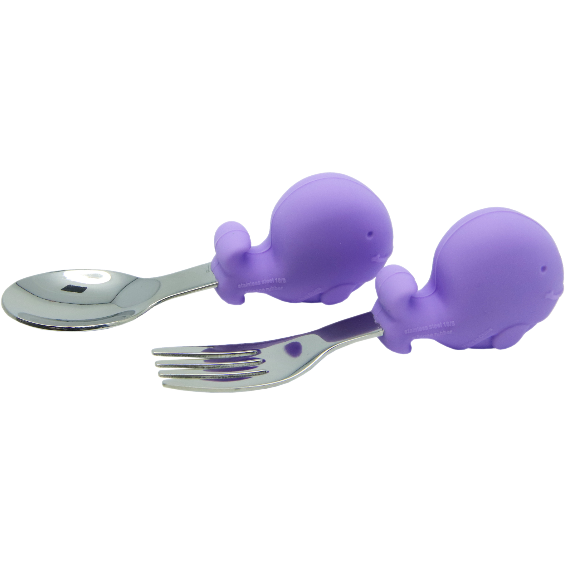 Silicone Palm Grasp Spoon & Fork Set | 18M+ Silicone Palm Grasp Spoon & Fork Set | 18M+