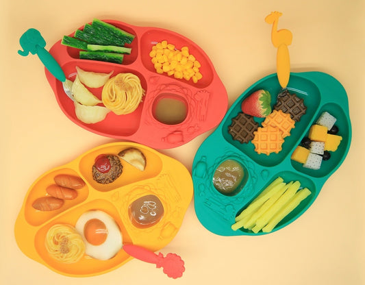 Silicone Yummy Dips Suction Divided Plate | 18M+ — BambiniJO Jordan