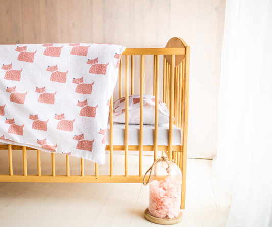Organic Baby Duvet Cover Set - Double Sided | Barky | 100X150cm — BambiniJO Jordan